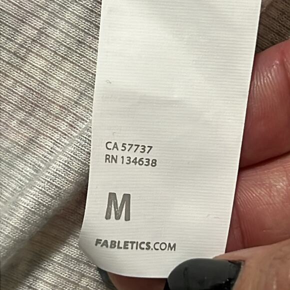 FABLETICS medium womens long sleeve turtleneck top shirred sleeve opening grey - Picture 7 of 11